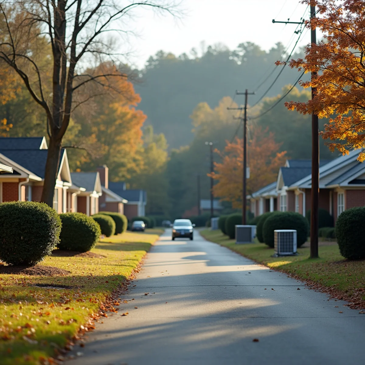 Southwest Cobb neighborhood of 1980s homes near Lost Mountain in Powder Springs, GA